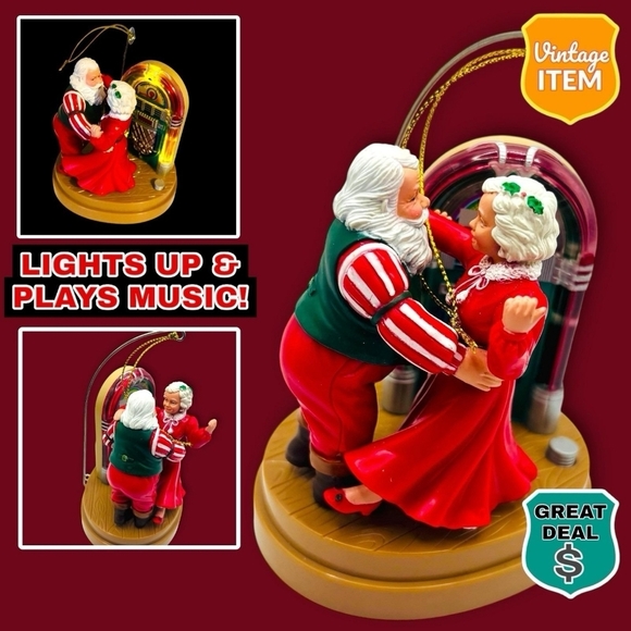 Other - Santa's Best "JINGLE BELL ROCK" Musical Mr. & Mrs. Claus Jukebox Ornament- Works
